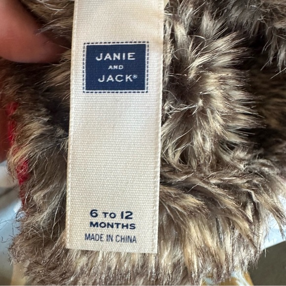 Janie and Jack Red and Brown Kids Hat - Picture 3 of 3